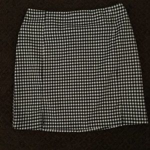 Eyeshadow Double Slit Plaid Mini Skirt